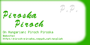 piroska piroch business card